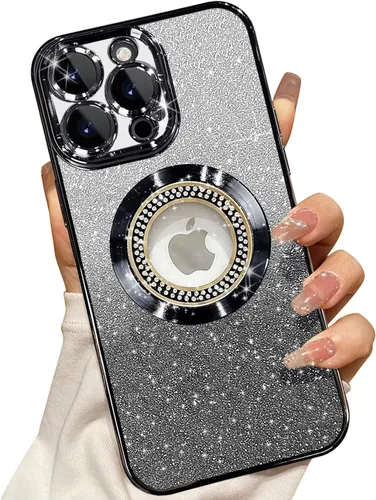 Vista 47 de Misscase Funda magnética con purpurina para iPhone 11 compatible con MagSafe, protección completa, delgada, a prueba de golpes, antiarañazos