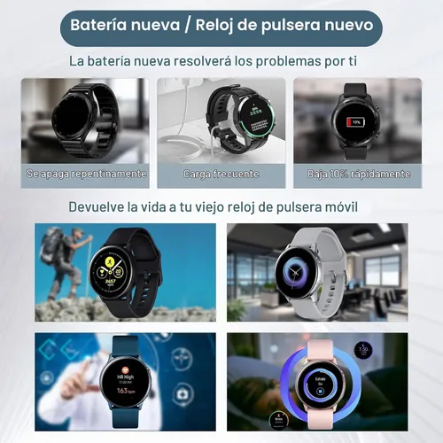 Vista 5 de Batería de repuesto PL582624 compatible con Amazfit GTR 3, GTR 3 Pro con kit de herramientas de reparación