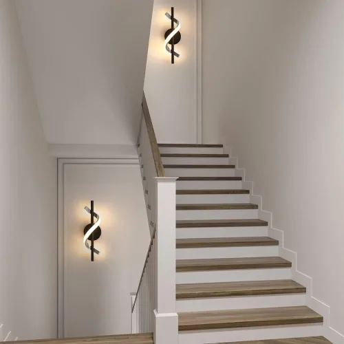 Vista 7 de Apliques de pared modernos, lámparas de pared de 9 W, lámparas de pared LED de aluminio para dormitorio, sala de estar, pasillo, hotel