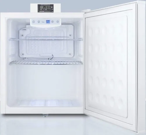 Vista 2 de Summit Appliance FFAR25L7NZ - Refrigerador compacto de la serie de centros de nutrición aprobado comercialmente en blanco con cerradura frontal