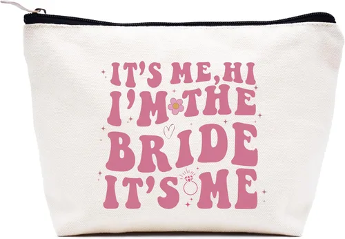 Vista 9 de LIBIHUA Bolsa de maquillaje para mujer, bolsa de cosméticos regalos para ella, bolsa de viaje femenina, Beige, 1 en mi era de Lacrosse Mom