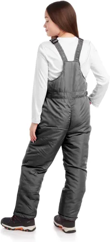 Vista 6 de Babero de nieve para niños Unisex para niños y niñas con aislamiento impermeable pantalones de nieve para esquísnowboard (2T-18)