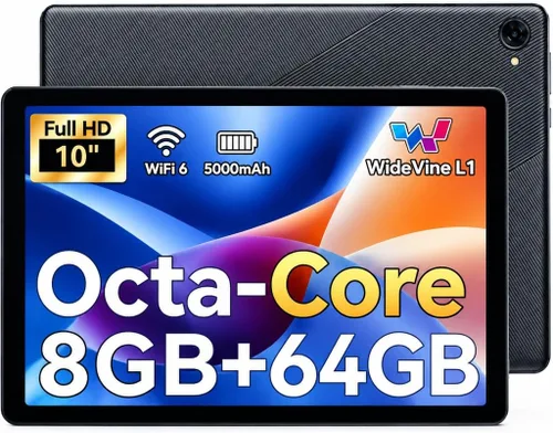 Vista 9 de Tablet Android 15 de 10 pulgadas, 24 GB de RAM, 128 GB ROM 1 TB Expand, procesador Octa-Core, pantalla táctil Widevine L1 HD IPS, WiFi 6 BT5.3 Dual