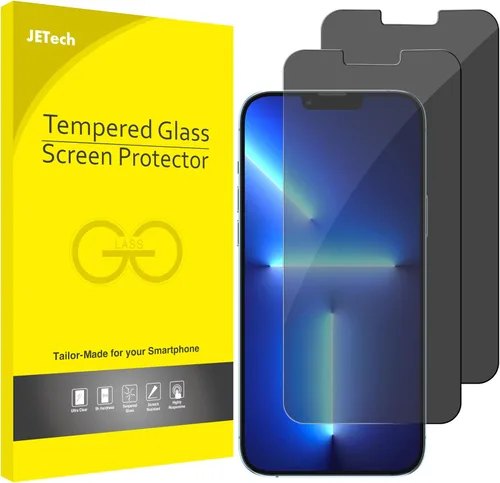 Vista 8 de JETech Protector de pantalla de privacidad para iPhone SE 3 (3ª edición 2022) de 4.7 pulgadas, película de vidrio templado antiespía, compatible