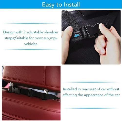 Vista 6 de AOPHY Organizadores y almacenamiento para auto, organizador colgante para asiento trasero con 5 bolsillos, bolsa de organización impermeable
