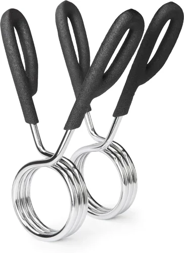Vista 7 de Marcy Olympic 2-Inch & Standard 1-Inch Barbell Spring Clip Collar Pair – Secure Weight Clamps for Safe Weightlifting, Powerlifting & Strength