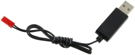 Vista 2 de Cable de carga USB JST Plug 3.7V Cable de carga USB macho JST enchufe a conector USB Cargador de batería de litio para RC Aviones Helicóptero