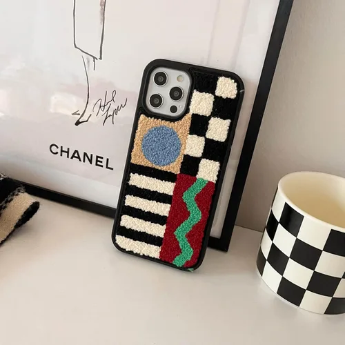 Vista 5 de Funda para teléfono con diseño geométrico retro y cálido para iPhone 14 Pro Max, funda protectora de cuerpo completo antideslizante para iPhone 14