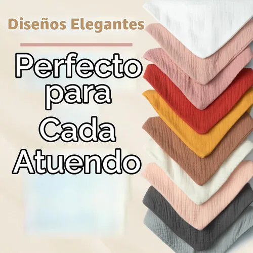 Vista 8 de Paquete de 8 baberos de muselina 100% algodón, baberos ajustables para bebés de 0 a 36 meses, niños y niñas