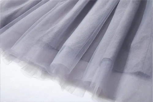 Vista 7 de Niyage Vestido de fiesta de princesa de tul para niñas pequeñas, elegante vestido de encaje con espalda en V