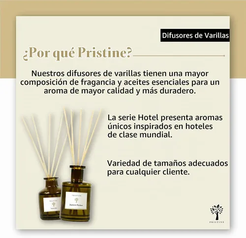 Vista 6 de PRISTINE Lavender Dream - Difusor de varillas para el hogar Difusores de varillas de fragancia fresca de lavanda y eucalipto, difusor de aceite