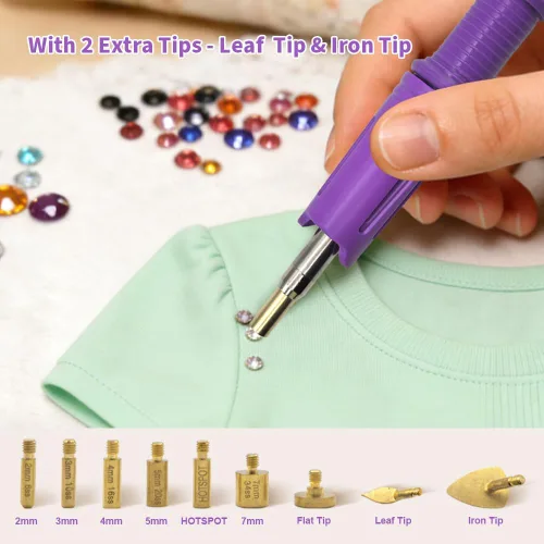Vista 3 de Afantti Herramienta aplicadora Hotfix Rhinestone Setter Wand Bedazzler Kit