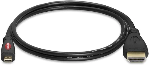 Vista 2 de Cmple - Cable micro HDMI a HDMI de 3 pies, cable micro HDMI macho a macho 4k para cámara de captura de tarjeta, cámara de vídeo, cámara de acción