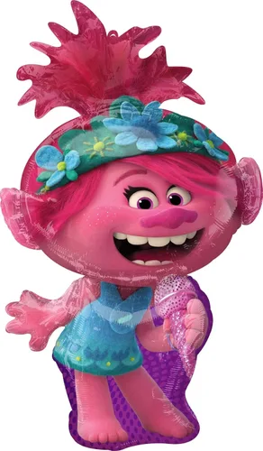 Vista 2 de Trolls World Tour Suministros para fiestas de amapola concierto decoraciones