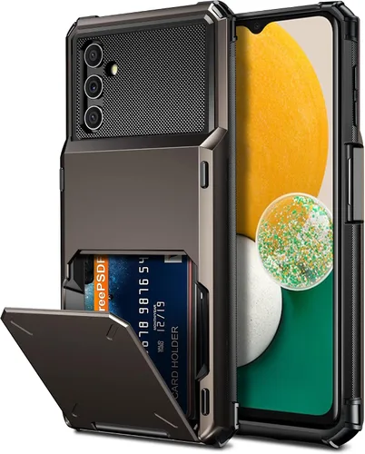 Vista 8 de Vofolen - Funda tipo cartera para Samsung Galaxy A13 con 4 tarjetas, color negro ID Slot, Scratch Resistant, Dual Layer Hybrid Protective Rugged
