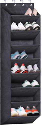 Vista 22 de SLEEPING LAMB Zapatero para puerta, organizador de zapatos para puerta de niños para colgar en el armario, almacenamiento estrecho para zapatos