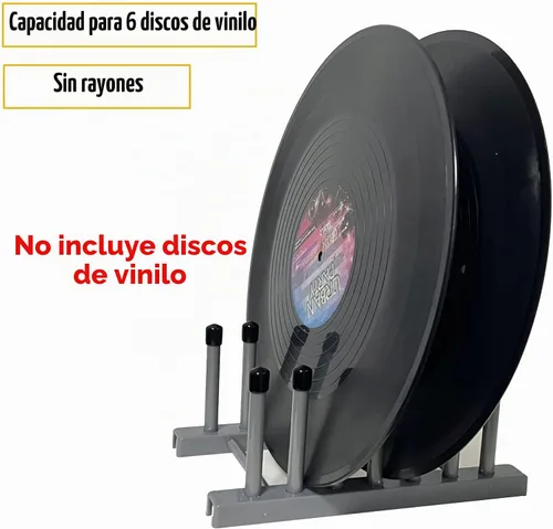 Vista 5 de Soporte para almacenamiento de discos de vinilo, soporte de exhibición de CD, estante de secado de dispositivos de limpieza, estante