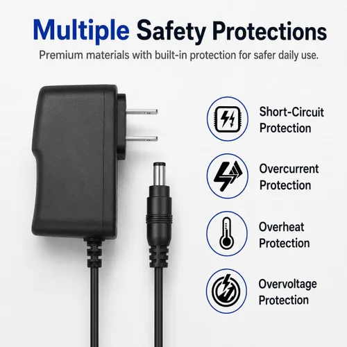 Vista 4 de 9V 1A AC Power Supply Charger Adapter Cord for Casio Digital Piano Keyboard CT-X700