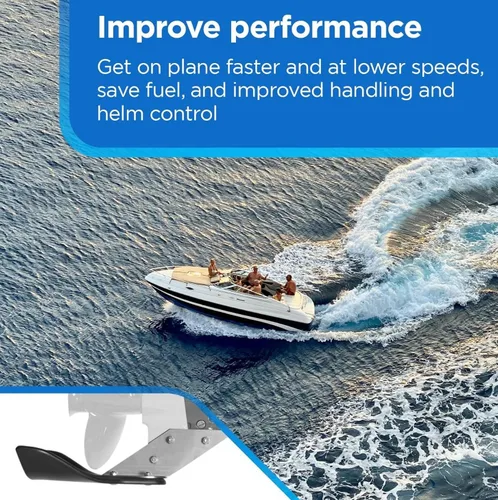 Vista 4 de Hydro-Shield Estabilizador de barco Hydrofoil - Escudo montado en esquivador para motores con soporte de montaje de grado marino - Disponible en 4
