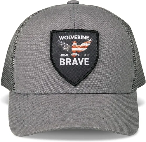 Vista 13 de Wolverine Gorra Trucker Parte trasera de malla Snapback Ajustable Resistente Duradero Workwear 1883 - Oliva negra