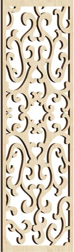 Vista 21 de 9 3/8 pulgadas de ancho x 24 3/8 pulgadas de alto x 1/4 de alto Smithfield paneles de pared de madera con calado, abedul