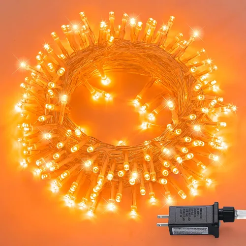 Vista 15 de JMEXSUSS 200 luces LED de Pascua al aire libre e interior para decoraciones, 66 pies conectables pastel luces de Pascua cadena de alambre