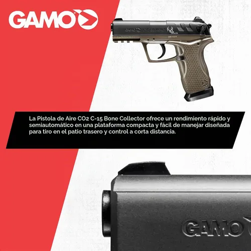 Vista 2 de Gamo Bone Collector C-15 Blowback CO2 Air Pistol