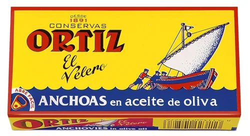 Vista 3 de Ortiz Bonito lata redonda de atún en aceite de oliva, 3.24 onzas (paquete de 5)