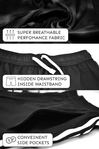 Vista 12 de Andrew Scott Pantalones cortos deportivos de baloncesto para niños con rendimiento activo y estilo de malla, varios paquetes
