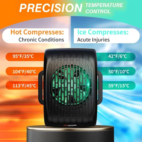 Vista 4 de Máquina de terapia de frío DR.MCHIRS para reemplazo de rodilla, máquina de terapia de calor y frío 3-en-1, cubo de recuperación instantánea