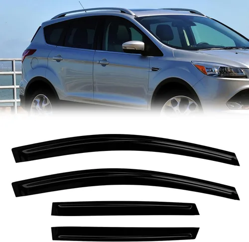Vista 19 de Protectores de lluvia de ventana para Ford F150 SuperCab 2004-2014 2 piezas deflector de ventana para 09-14 F-150 con 2 puertas delanteras