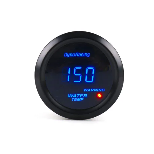 Vista 2 de Dynoracing - Medidor digital de temperatura de agua LED azul de 2 pulgadas, 2.047 in, 104.0-302.0 °F con adaptador de sensor de tubería