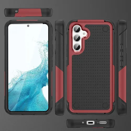 Vista 4 de Asuwish Funda protectora para Samsung Galaxy A54 5G con protector de pantalla de vidrio templado y accesorios de celda protectora de doble capa