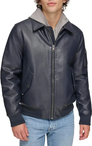 Vista 12 de Tommy Hilfiger Chaqueta bomber de piel sintética para hombre