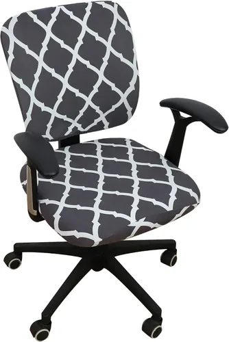 Vista 16 de Forcheer - Funda para asiento de silla de oficina 19x19 pulgadas, estirable impresa, funda pequeña ajustada para silla de escritorio de computadora
