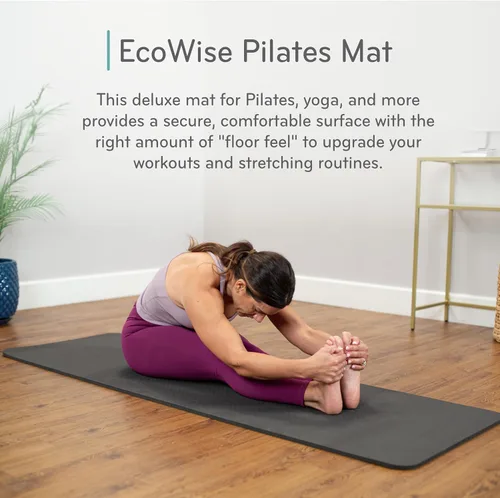 Vista 2 de Balanced Body EcoWise - Alfombrilla de pilates, almohadilla antideslizante suave para fitness, entrenamiento, ejercicio y entrenamientos en casa