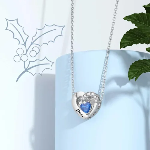 Vista 24 de SEVENWELL Dijes de piedra natal con flor grabada para el mes de nacimiento, pulsera de plata de ley 925, feliz cumpleaños para mujer