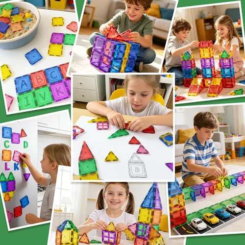Vista 4 de Magnetic Tiles Starter Set - Classroom Must Haves STEM Toys for Kids Age 3+