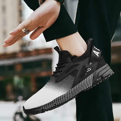 Vista 6 de Zapatillas deportivas para hombre, zapatillas de trail running para hombre, de moda, atléticas, casuales, verdes, blancas, rojas, talla de zapato