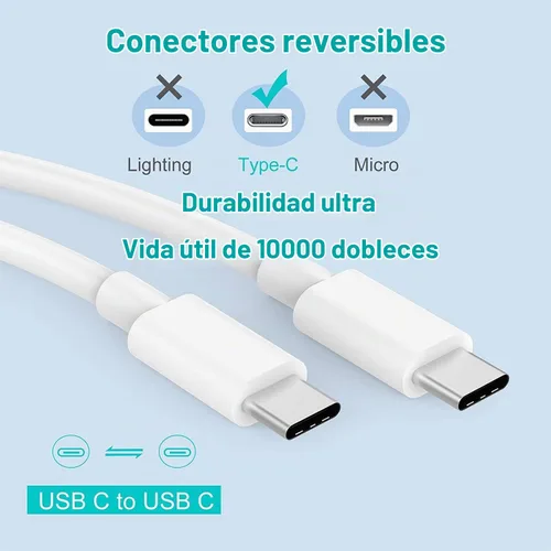 Vista 5 de 【Certificado MFi de Apple】 Cargador rápido USB C de 20 W para iPhone 17 16