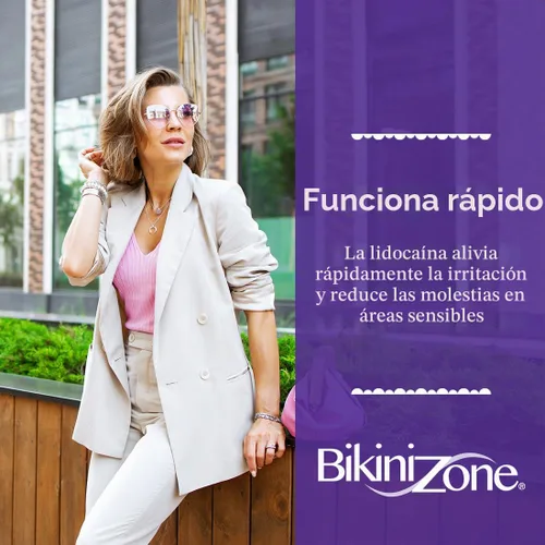 Vista 4 de Crema con medicación Bikini Zone 2% lidocaine HCl to help soothe skin post-shave. Cooling sensation to refresh skin. Helps prevent bumps & redness.