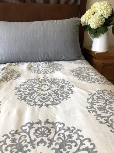 Vista 11 de Stone Cottage - Juego de funda de edredón tamaño Queen, ropa de cama reversible de satén de algodón con fundas a juego, juego de cama ideal