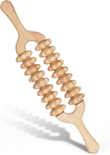 Vista 8 de Liitrton Herramientas de Masaje de Terapia de Madera, Rodillo de Masaje Curvo de Madera para Reducción de Celulitis y Tensión Muscular (Madera)