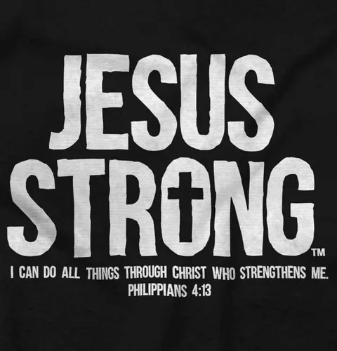 Vista 2 de Jesús Strong Philippians 413 Biblia Zip Up Sudadera con capucha para hombre para mujer