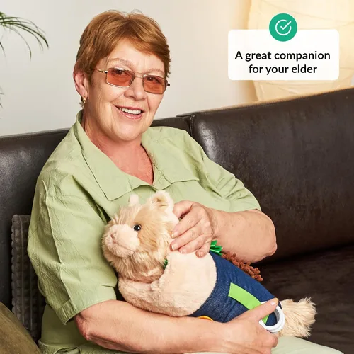 Vista 7 de Fidget Muff Cat and Blanket for Elderly Manta antiestrés para demencia Productos de demencia para ancianos Regalo y actividades para personas