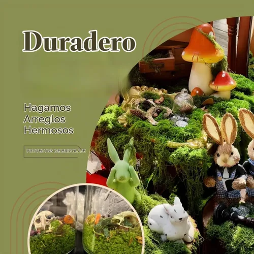 Vista 7 de USMOLA Musgo falso de 3.5 onzas para plantas de interior, musgo artificial para centros de mesa, jardines de hadas, terrarios, césped sintético