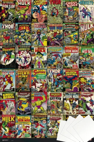 Vista 9 de POSTER STOP ONLINE Marvel Comics - Póster impreso (collage de 36 portadas clásicas de Marvel Comics) (tamaño: 24 x 36 pulgadas) (póster laminado)