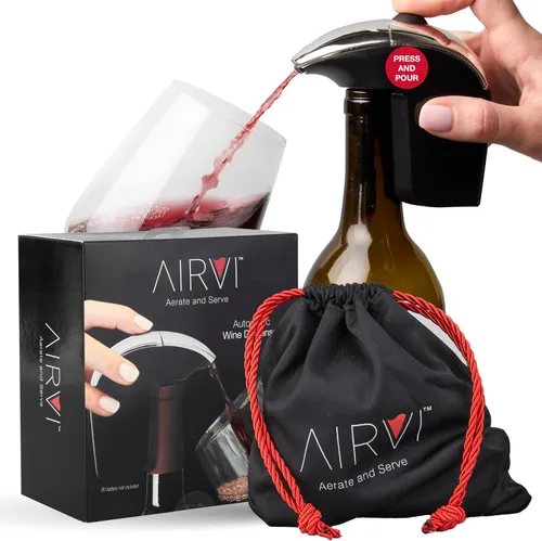 Vista 9 de Dispensador automático de vino, boquilla y decantador aireador eléctrico, manos libres, sin derrames, sin goteo, mejora el aroma y el sabor, regalos