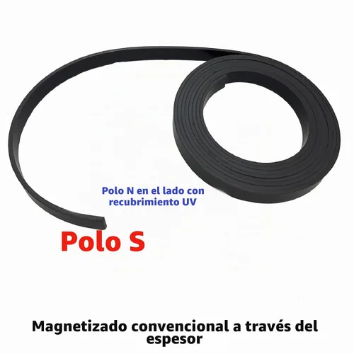 Vista 4 de Cinta magnética monopolar de 1/2" para proyecto científico de tren Maglev, reemplazo. Grosor de 0,12 pulgadas (longitud 10 pies)
