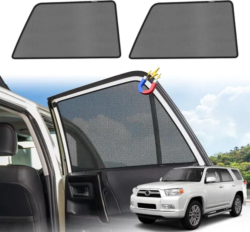 Vista 3 de KUST Persianas de ventana de automóvil para Toyota 4Runner 2011-2023, accesorios de malla transpirable, cubiertas magnéticas de malla transpirable